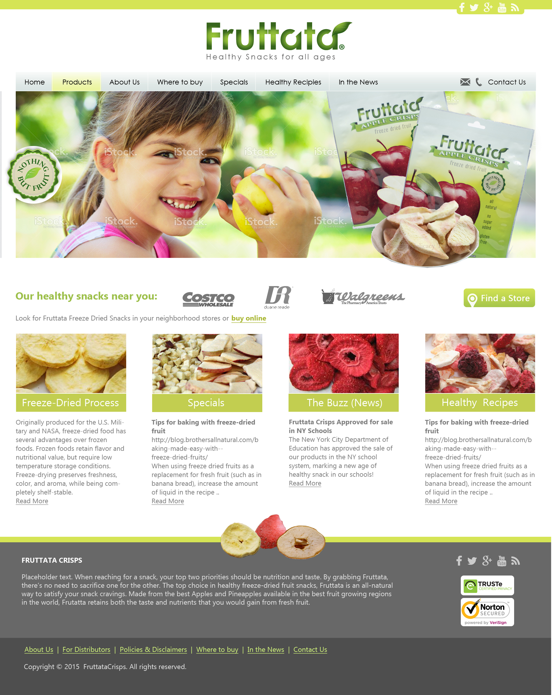 Fruttata Homepage (proposed design option2)